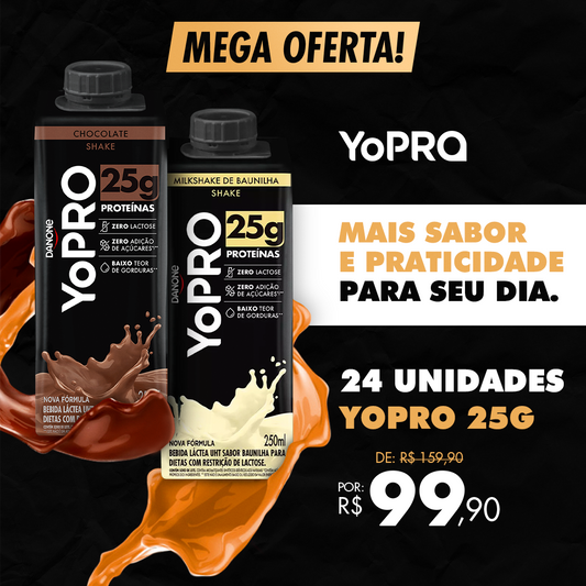 Promoção de Mês das Mães - Pack YoPRO 25g de Proteína - 24 Unidades (Últimas Horas!)